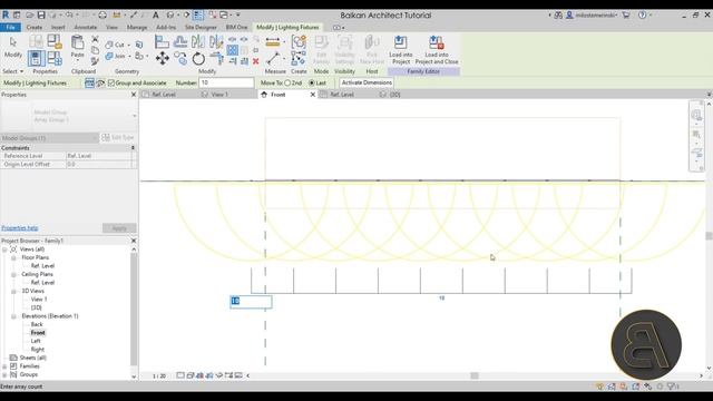 Ceiling Light Strip Family in Revit Tutorial смотреть онлайн