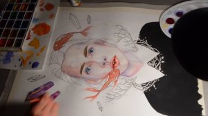 Мои старые рисунки: как я САМА научилась рисовать? | Акварель ♡