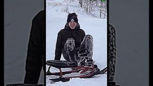 Жёсткий дрифт на снегокате