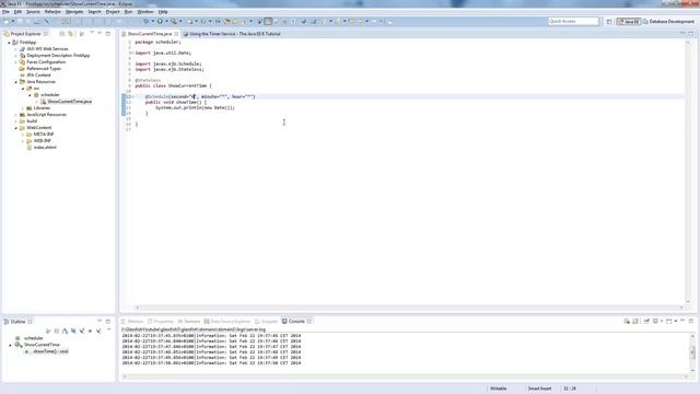 Java EE Tutorial #7 - EJB Timer Service