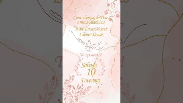 Batismo Rose gold #disney #conviteanimado #convitevirtual