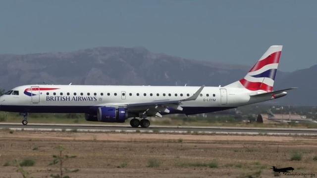 12 LANDINGS IN 8 MINUTES! Arrivals at Palma de Mallorca Airport [HD] смотреть онлайн
