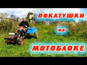 Покатушки на мотоблоке. Скосил оставшуюся ботву.