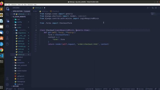 Django Ecommerce Website | Checkout View Ajax | Part 17 | Django Tutorial