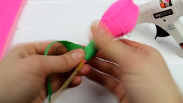 Сладкий букет из тюльпанов. Цветы из бумаги