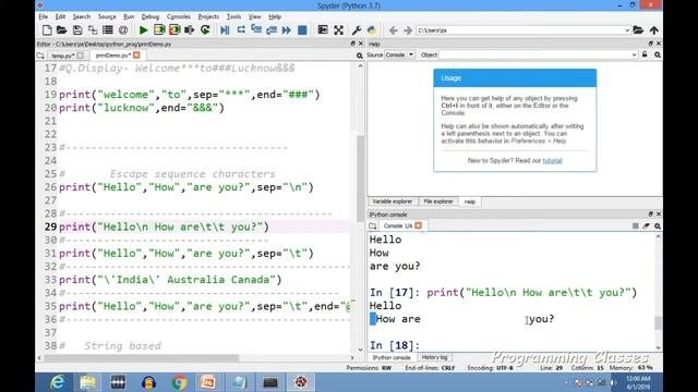 Python Escape Sequence Character | Python For Cbse Students | Part-5