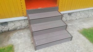 Входные ступени из ДПК в дом (3 ступени)