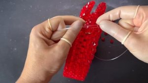 Круглая сумка из акриловых бусин. Часть 3. Крепление ручки. Ручка для сумки | Tanissa Hobby