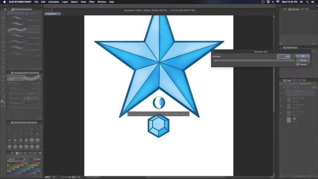 Making a Custom Brush in Clip Studio Paint -- Crystal Starstring смотреть онлайн