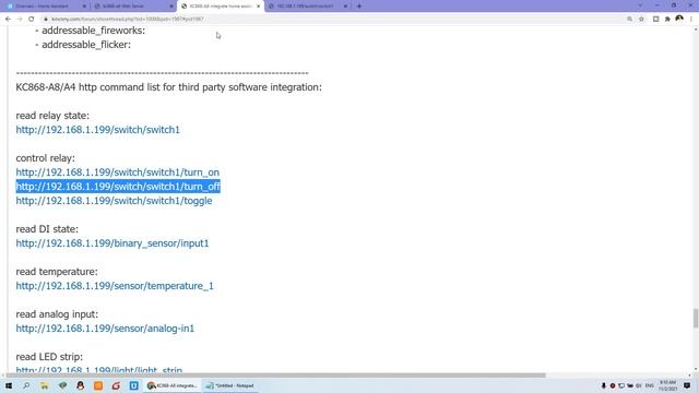Lesson27- how to use web service http command via ESPHome with KC868 A8