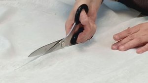 Как отрезать ткань по нитке  #ИРИСТЕКСТИЛЬ  Ткань декоративная (марлёвка) Белая