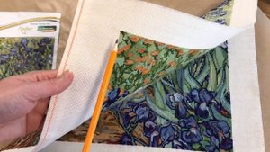 Вышивка крестом. Финиш "Ирисы'' по мотивам картины Винсента Ван Гога