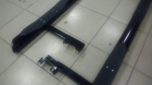 Пороги на Шевроле-Нива с проступью (черные)