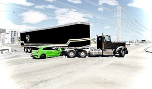 Cars vs Trailer Trucks ? BeamNG.Drive