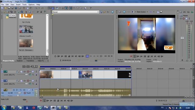 Как отделить аудио дорожку от видео в Sony Vegas Pro