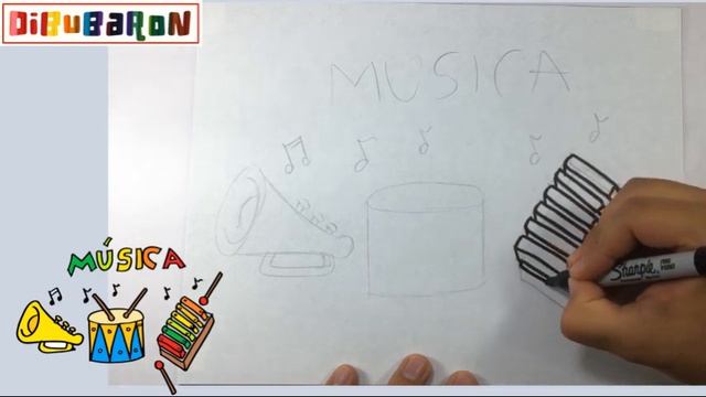 como dibujar musica | Dibujos faciles смотреть онлайн
