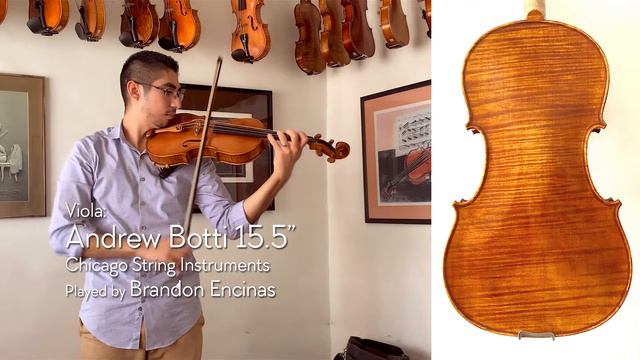Andrew Botti 15.5 viola  Brandon Encinas  at the Metzler Violin Shop