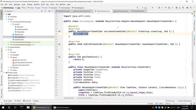 9. Android News App - Recyclerview adapter (በአማርኛ) смотреть онлайн