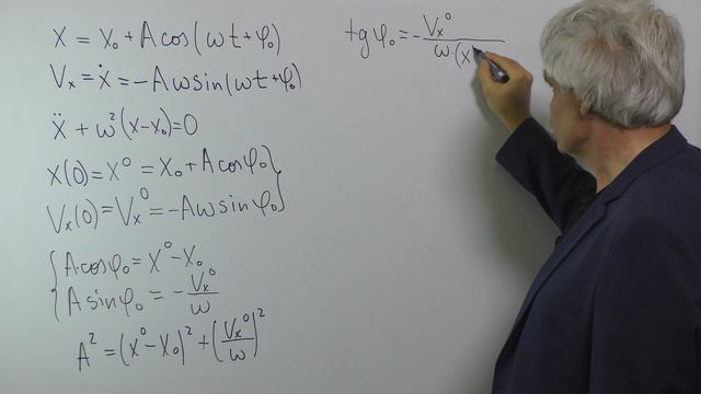 Механика Лекция 13 часть 1 Учет начальных условий и энергия гармонических колебаний смотреть онлайн