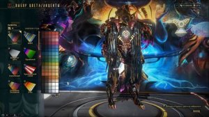 Warframe. Скин: Севагот (внешний вид варфа в стиле: черный, красный, золотой)