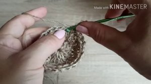 Эко - Мочалка (губка) для мытья посуды своими руками крючком из конопли просто. МК