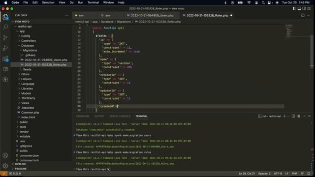 Part 5 | Implement Env, Migration, Seeder, Rollback and Refresh in CodeIgniter 4
