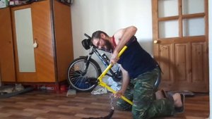 Испытание цепи велозамка VELO 700 B'TWIN (Декатлон)