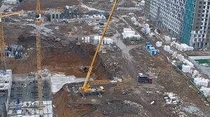 Монтаж башенного крана LIEBHERR