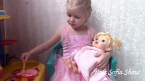 Кукла BABY ALIVE Беби Элайв Ест Кашу Какает в Подгузник Распаковка Куклы Baby Alive Doll unboxing