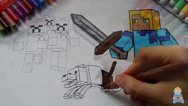 HOW To COLOR - MINECRAFT CHARACTERS (BEST Coloring Videos) смотреть онлайн