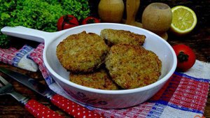 Котлеты из рыбных консервов с рисом