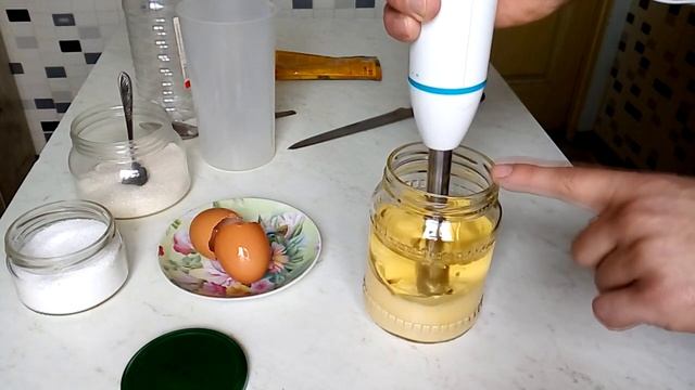 Очень вкусный, домашний майонез, блендером за пару минут!