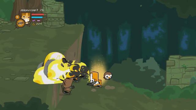 Прохождение Castle Crashers#2- неБольшой лесок і Босс кот смотреть онлайн