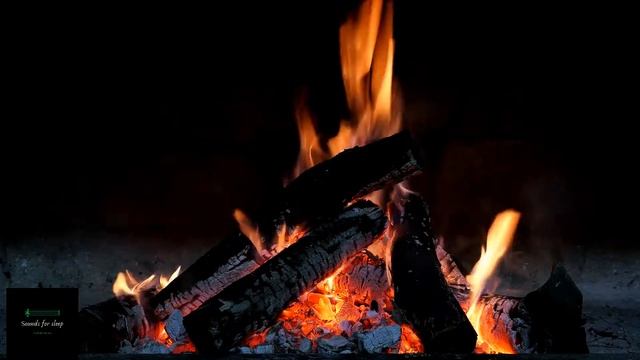 Огонь для снятия стресса. Виртуальный камин для сна | 1 час медитации под треск дров
