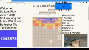 Playing 2048 10x10