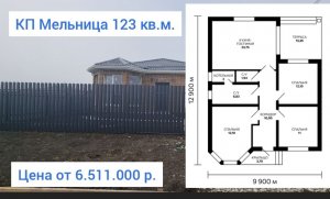 Дом в Краснодаре 123 кв.м. КП. Мельница