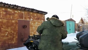 Квадроцикл Стелс Леопард 500 YS Запуск двигателя зимой  Часть 1