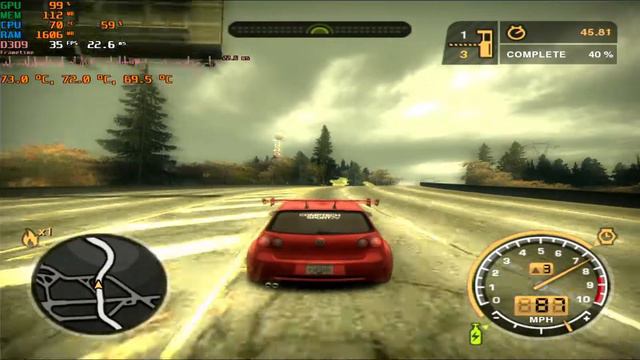 HD 4570 512MB TEST NFS Most Wanted 2005 1024x768 [HIGH] смотреть онлайн