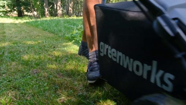 Обзор газонокосилки / Greenworks смотреть онлайн