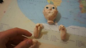 Леплю нового реборна из полимерной глины ?