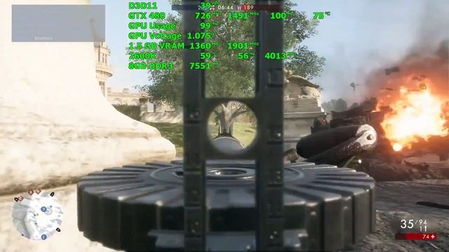 NVIDIA GeForce GTX 480 - Battlefield 1 - 1080p смотреть онлайн