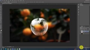 Photoshop Tutorial - Transparent Effect Apple & Orange Slice Manipulation"