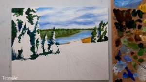 Пейзаж маслом пошагово для начинающих