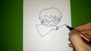 Как рисовать ГАРРИ ПОТТЕРА на метле?