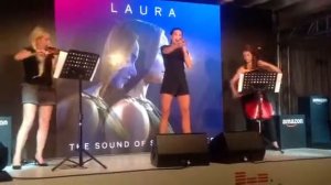 Laura Wright Performs At Amazon Christmas in July Press Day