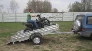 Погрузка квадроцикла в прицеп МЗСА
