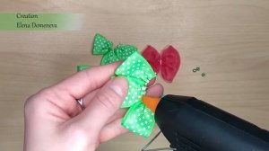 Новогодние бантики с ёлочками ? DIY Christmas Bows