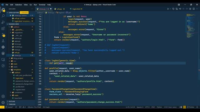 Class based view part 3 | Logout | Django | Python