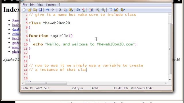 How to write a basic PHP Class