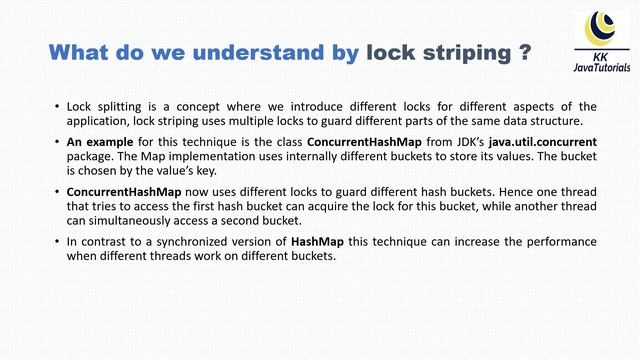 What do we understand by lock striping ? || Java Concurrency Interview Question смотреть онлайн